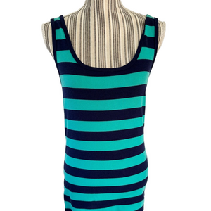 NWT Old Navy tank top green & blue striped size XL